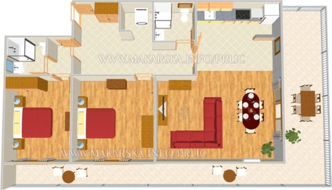 Apartament Apartman Prlić 3 Makarska Zewnętrze zdjęcie